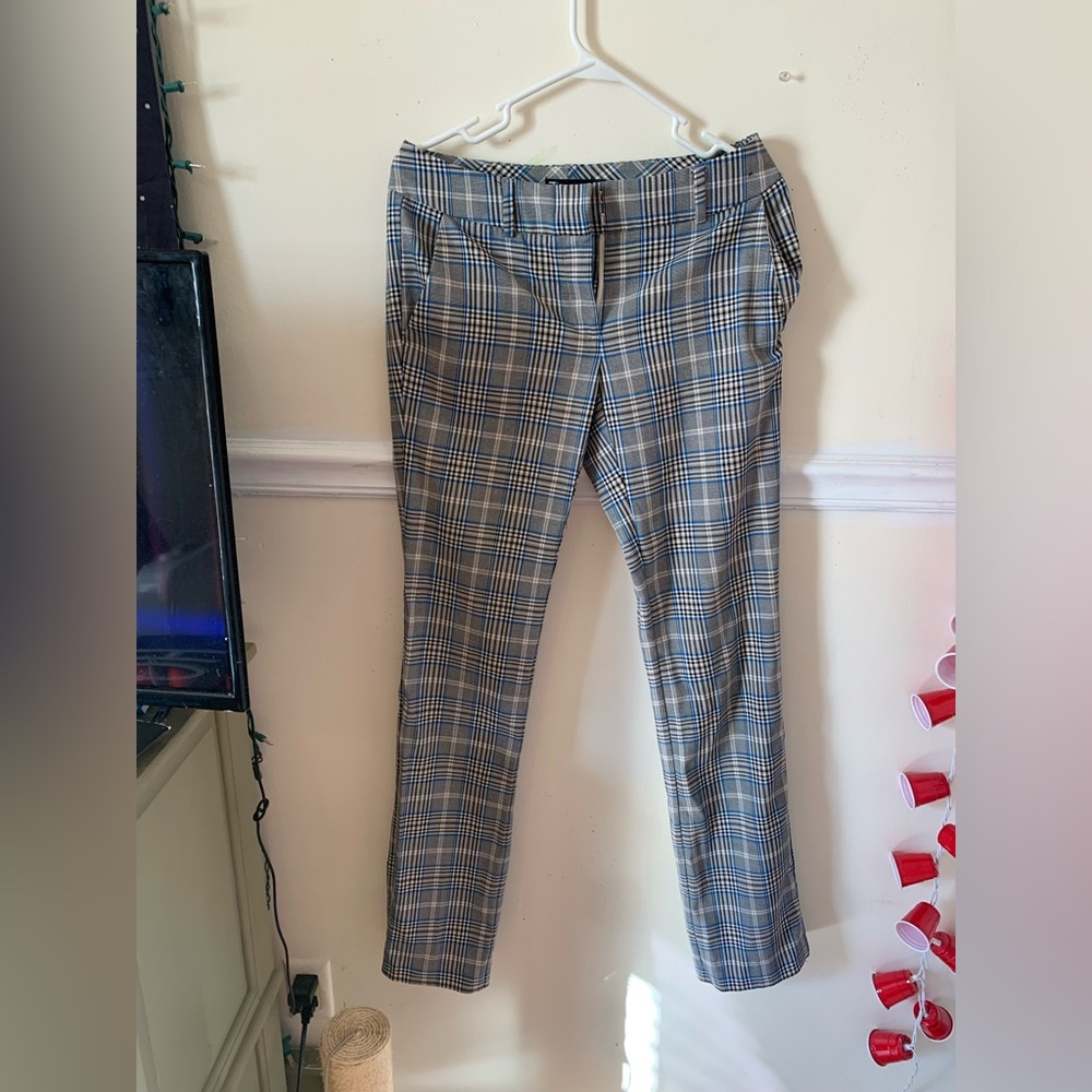 business casual pants blue grey and black